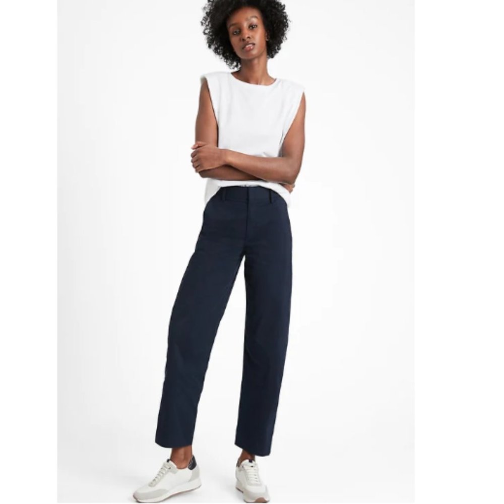NWT NAVY Banana Rep Balloon Leg Chino 4